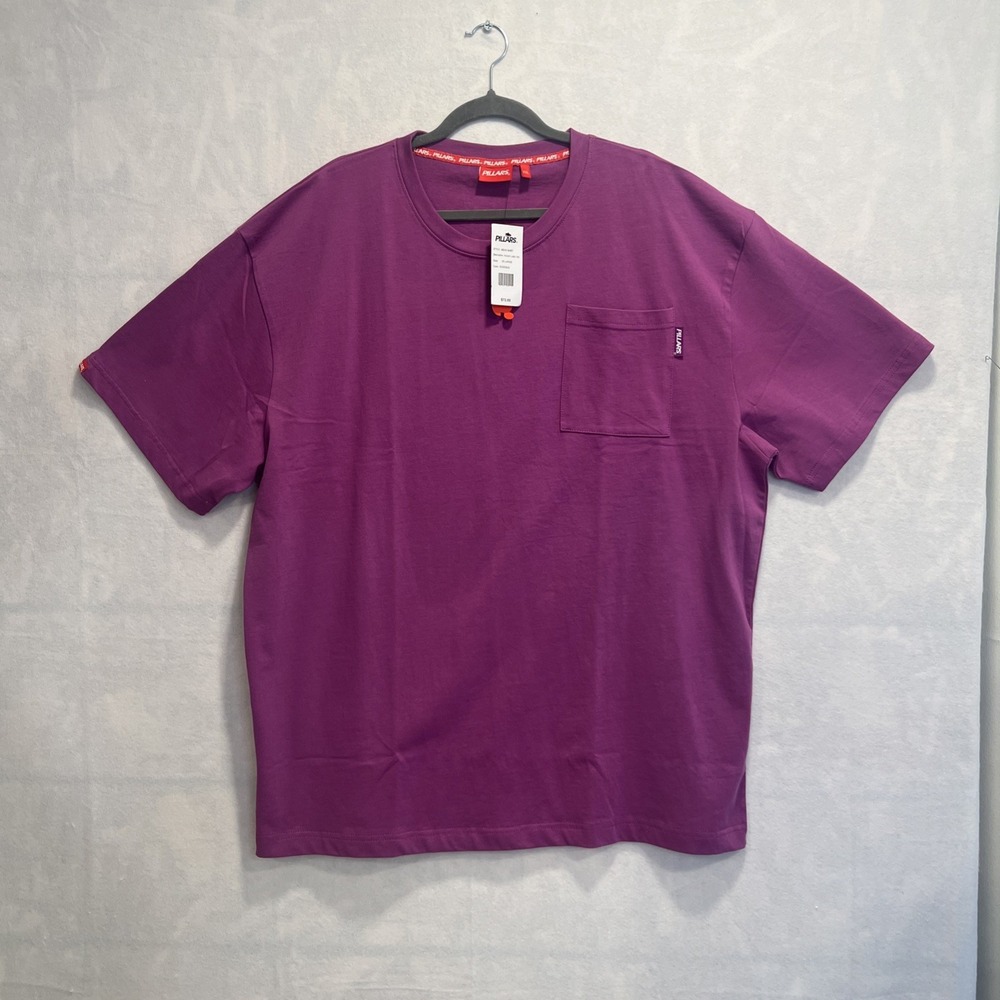 Men's Short Sleeve PILLARS 2XL Pocket Label Tee MRSP $72
